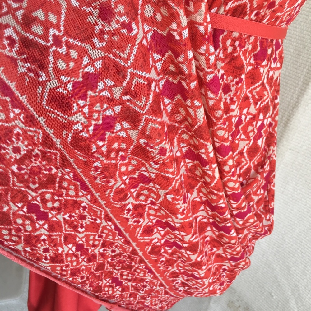 Max Studio Dress Ikat Print Mesh Sleeveless Halter - Picture 8 of 8
